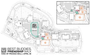 KOP - walk route and parking